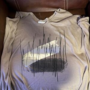 Chic Beige Graphic Women's Blouse